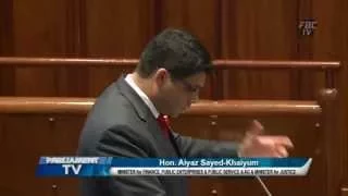 AG and Minister for Finance, Aiyaz Sayed-Khaiyum's right of reply during the budget debate