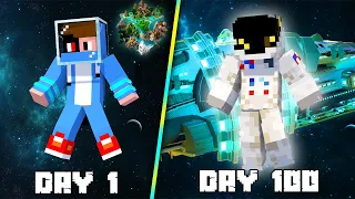 I Survived 100 Days In SPACE in Minecraft Hardcore HINDI