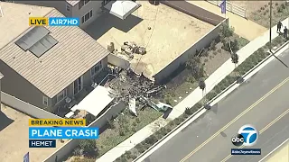 Investigation underway after plane crashes near a house in Hemet | ABC7