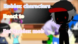 Roblox characters react to fnf roblox mod