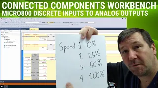 Micro800 Using Discrete Inputs to Control Analog Outputs