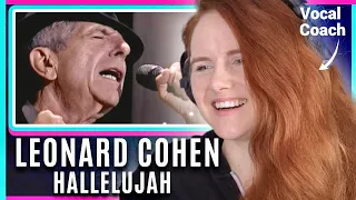 Singer or Poet? Vocal Coach reacts to and analyses Leonard Cohen - Hallelujah (Live In London)