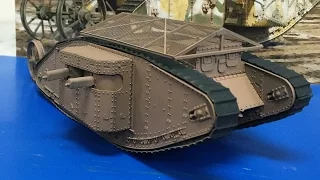 Building The Takom 1/35 British MK I Female WW I Tank complete build and review.