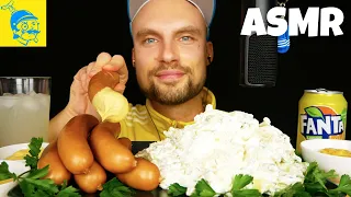 ASMR crunchy SAUSAGES w/ German POTATO SALAD eating 🇩🇪❤️ (German ASMR) - GFASMR