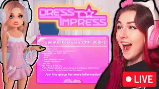 NEW ROBLOX DRESS TO IMPRESS UPDATE OUT! JOIN ME LIVE! NEW ITEMS, HAIR, MAP, & MORE!