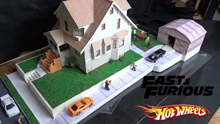 Dominic Toretto house from Fast & Furious Made from Carton With Working Lights 1/64 Hot Wheels