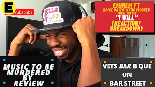 (#MTBMB REVIEW) EMINEM FT ROYCE DA 5'9" KXNG CROOKED JOELL ORTIZ "I WILL" (FIRST REACTION!) BARZ!!!