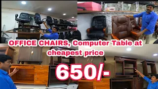 Office Furniture at Low Budget, Starts 1500 Fancy Foldable Tables & nampally furniture market