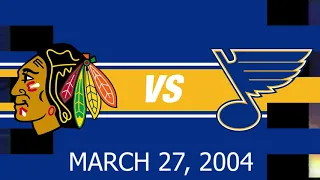 Highlights: Blackhawks at Blues: March 27, 2004