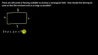 Optimization - Maximize Area Given Perimeter