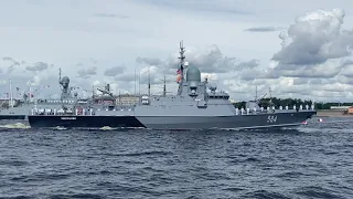 11. Военно-морской парад в Санкт-Петербурге в 2022 году - Проход кораблей (ч. 3 из 3)