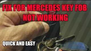 Fix для Mercedes брелок не работает