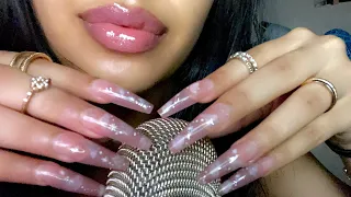 ASMR~ WET Mouth Sounds + Tapping  w/ Extra LONG Nails ( Deep Tinglesss)