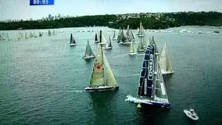 Start of the Rolex Sydney to Hobart yacht race on Dec 26, 2010.