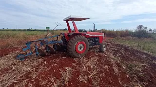 Massey Ferguson 265 Arando Terra No Arado Jumil 3 Disco