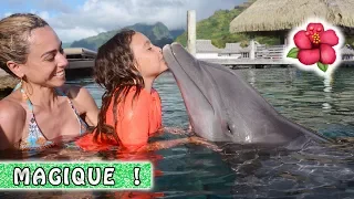 NAGER AVEC LES DAUPHINS 🐬 C'est magique  / Tahiti Quest / Moorea Family Vlog / Tahiti Vlog