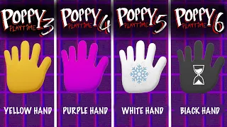 Yellow Vs Purple Vs White Vs Black Hand VHS Comparison | Poppy Playtime: Chapter 3 vs 4 vs 5 vs 6