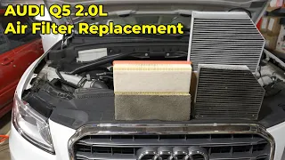 Audi Q5 2.0 Cabin and Engine Air Filter Removal and Replacement (2011 - 2017)