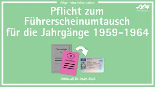 Führerschein-Pflichtumtausch für die Jahrgänge 1959-1964 (01.11.2022)