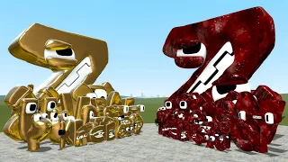 ALL GOLDEN ALPHABET LORE VS ALL BLOODY ALPHABET LORE In Garry's Mod!