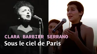 Clara Barbier Serrano sings ‘Sous le ciel de Paris’ live under the Eiffel Tower on a golden evening