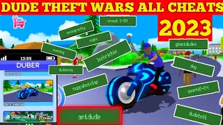 Dude Theft Wars all new and old cheat codes🤩🔥(2023)!! || dude theft wars all cheats