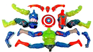 Assemble Hulk Smash VS Spiderman VS Captain America Avengers Superhero Toys