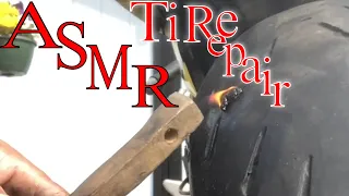 ASMR Clean, Twist, Rubber Cement, Melt,  Subscriber Request, Tire Plug Motorcycle Flat Tire Repair