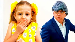 Nastya e pai finge ser professora e aluno, Vídeos Educativo Infantil