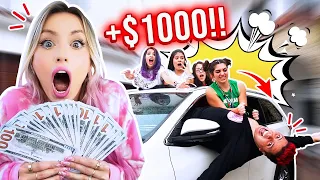 EL ULTIMO EN SALIR DEL CARRO GANA $1,000 ! 🤑 | Katie Angel