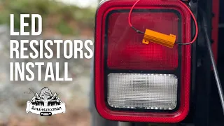 Turn Signal Warning | Jeep Gladiator | Reverse Tailgate LED Bar Wiring | Load Resistor Install