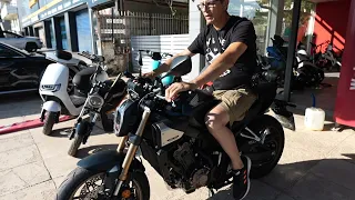 Unboxing HONDA E-Clutch CB650R new 2024 motorcycle and first start