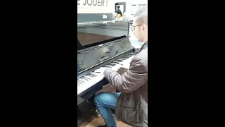 Passenger Plays a Piano MasterPiece at Train Terminal in Paris