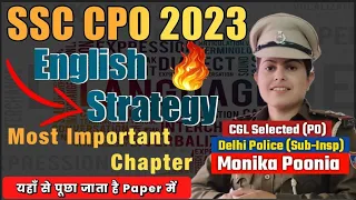 SSC CPO 2023 English Preparation Strategy | SSC CPO ke liye English kaise pdhe? | Monika Punia DPSI