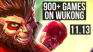 WUKONG vs LEE SIN (JUNGLE) | 8/1/8, 1.6M mastery, 900+ games, Godlike | EUW Master | v11.13