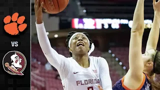 Clemson vs. Florida State Women's Basketball Highlights (2020-21)