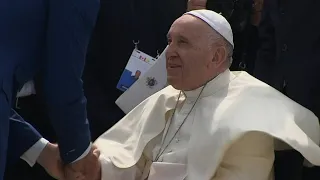 Pope Francis arrives in Quebec City to address Canada's political leaders | AFP