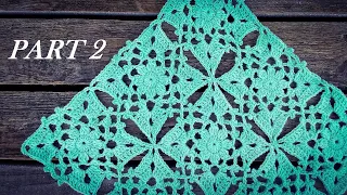 Easy Crochet Floral Square Motif Tutorial Part 2 of 2 How To Join As You Go