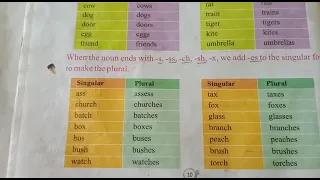 When the noun ends with-s-ss-ch-sh-x, we add-es to the singular form to make the plural.part(4)