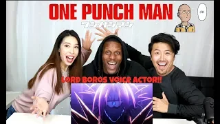 One Punch Man REACTION with VOICE ACTOR LORD BOROS: SAITAMA VS BOROS