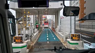 By bus from Tokyo Shinjuku to Fuji Kawaguchiko・4K HDR