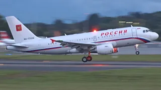 Russian Government Airbus A319CJ RA-73026 landing & takeoff at Geneva/GVA/LSGG