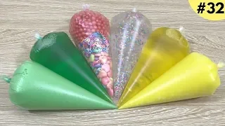 DIY Slime #32 - Making Crunchy Slime Piping Bags - Videos Satisfying Slime