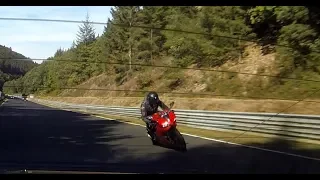 Very fast bike chase M3 e46 and Ring taxi on Nurburgring Nordchleife traffic 16 09 2018