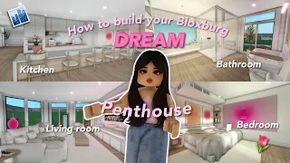 How To BUILD your DREAM BLOXBURG PENTHOUSE! *Super Easy* 🏙️