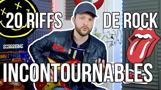 20 RIFFS DE ROCK INCONTOURNABLES - TUTO GUITARE