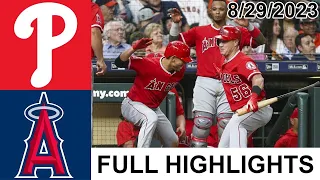 Los Angeles Angels vs Philadelphia Phillies FULL GAME HIGHLIGHTS [TODAY] |  August 29, 2023