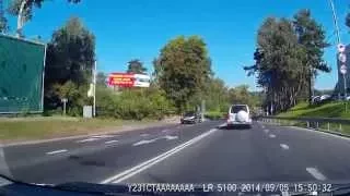 Секунды до аварии на Рублево-Успенском шоссе 05-09-2014