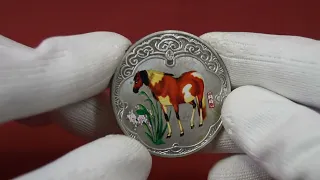 Жетон монета кольорова конячка / Жетон цветная лошадка / Colored horse token / Kolorowy żeton konia