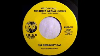 The Credibility Gap - Hello World This Here's Wrong Number (1978)